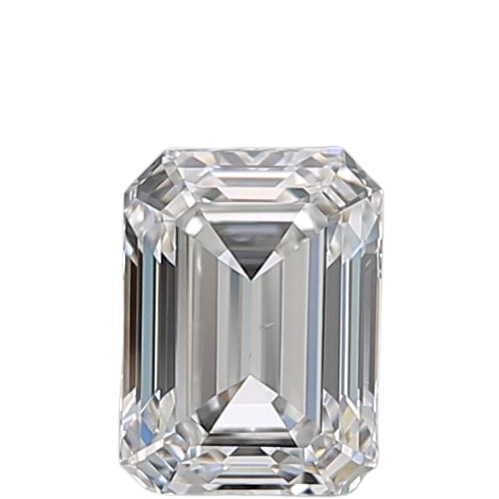0.5 Carat F SI1 Emerald Natural Diamond