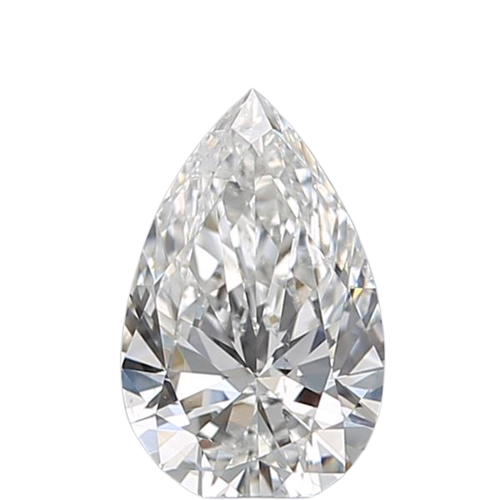 0.54 Carat F SI1 Pear Natural Diamond