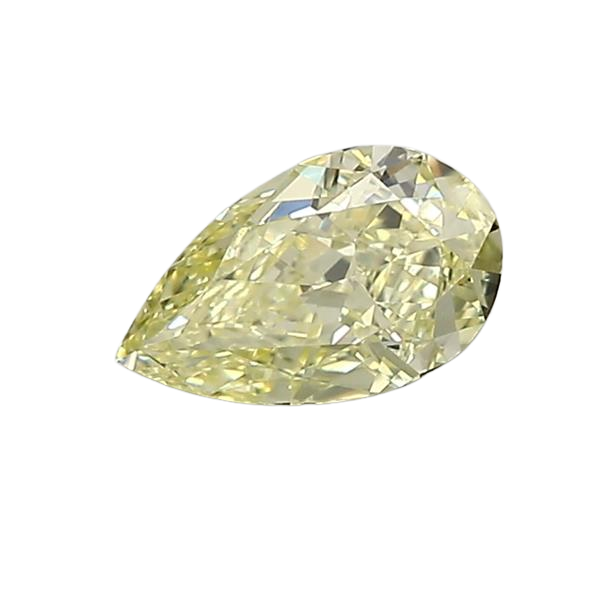 0.51 Carat YELLOW VS2 Pear Natural Diamond