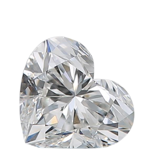 0.73 Carat F SI1 Heart Natural Diamond