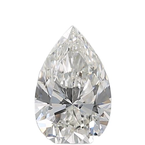 0.57 Carat H VVS2 Pear Natural Diamond