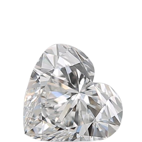 0.5 Carat F VVS2 Heart Natural Diamond