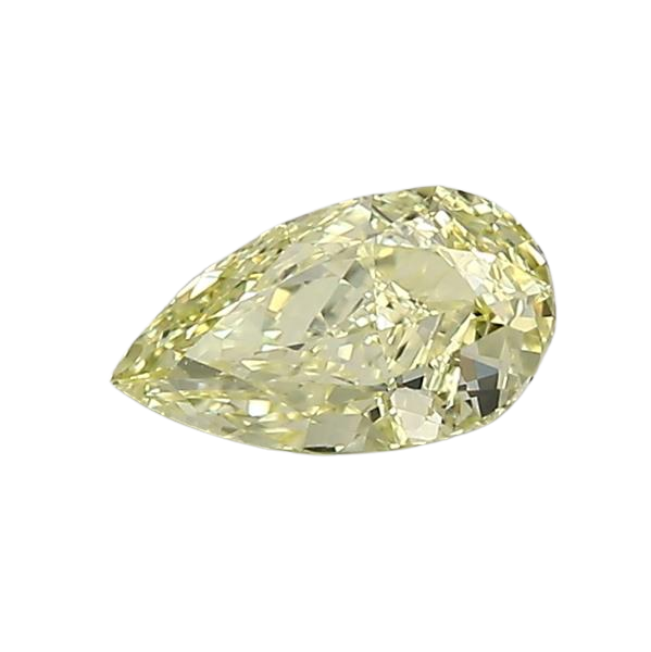 0.5 Carat YELLOW VS2 Pear Natural Diamond