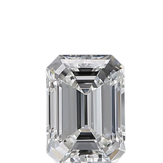 0.53 Carat F VVS2 Emerald Natural Diamond