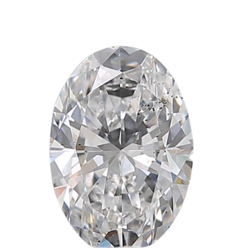 0.56 Carat D SI1 Oval Natural Diamond