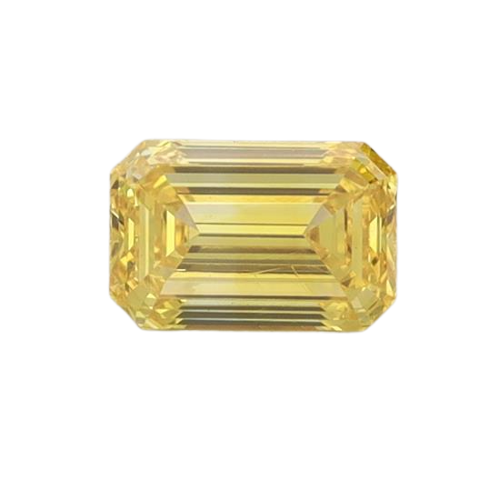 0.79 Carat YELLOW VS1 Emerald Lab Diamond