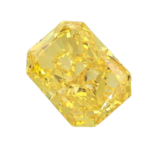 0.9 Carat YELLOW VVS2 Radiant Lab Diamond