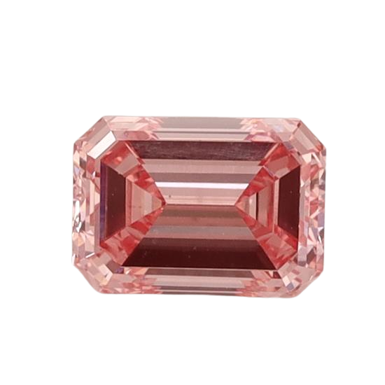 0.7 Carat PINK VS1 Emerald Lab Diamond