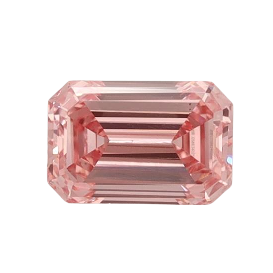 0.7 Carat PINK VS1 Emerald Lab Diamond