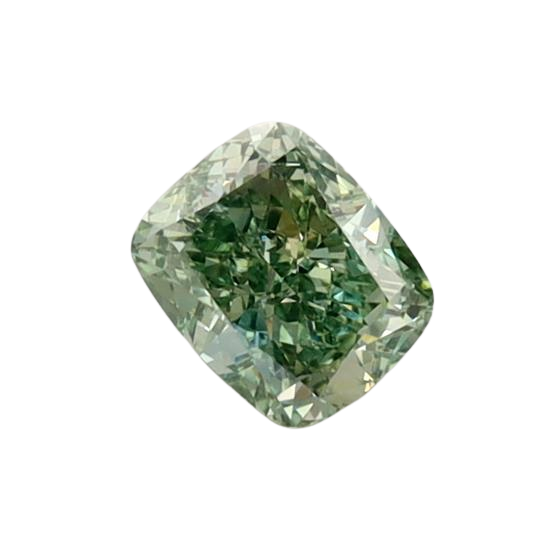 0.6 Carat GREEN VS2 Elongated Cushion Lab Diamond
