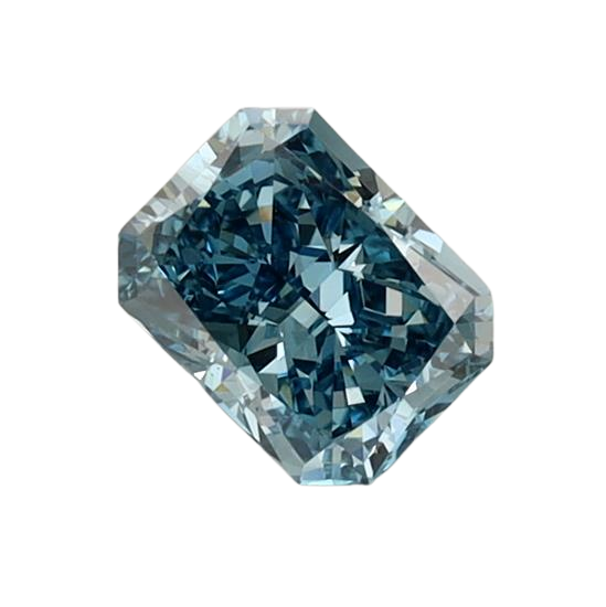 0.77 Carat BLUE VS1 Radiant Lab Diamond