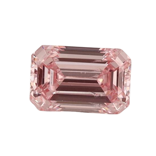 0.88 Carat PINK SI1 Emerald Lab Diamond