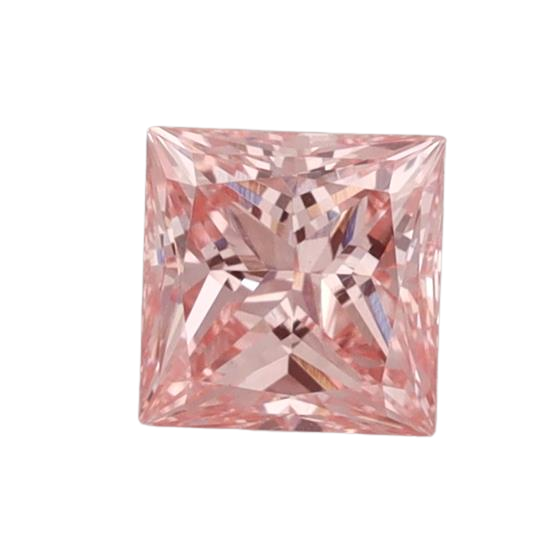 0.85 Carat PINK VS1 Princess Lab Diamond