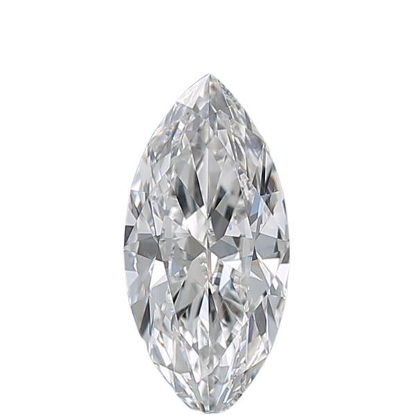 0.52 Carat F SI1 Marquise Natural Diamond