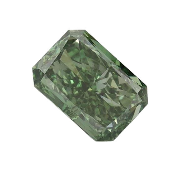 0.78 Carat GREEN VS1 Radiant Lab Diamond