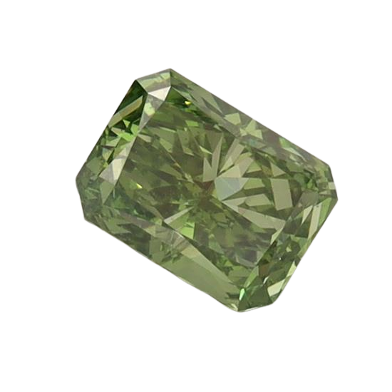 0.73 Carat GREEN VVS2 Radiant Lab Diamond