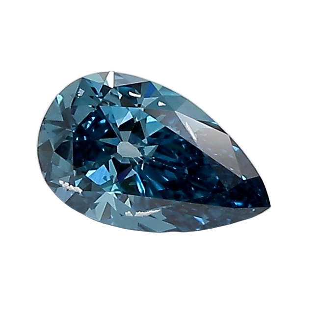 0.51 Carat BLUE VVS2 Pear Lab Diamond