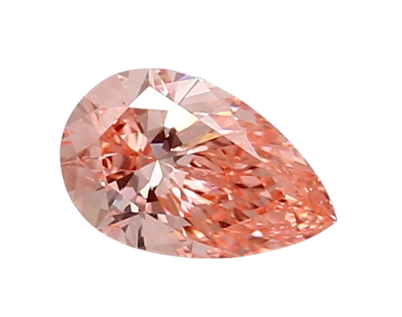 0.7 Carat PINK VVS2 Pear Lab Diamond