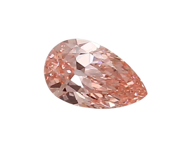 0.54 Carat PINK VVS2 Pear Lab Diamond
