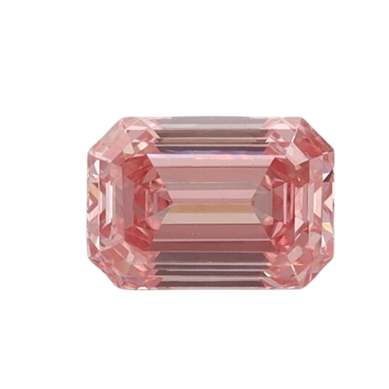 0.74 Carat PINK VVS2 Emerald Lab Diamond