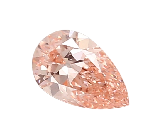 0.58 Carat PINK VVS2 Pear Lab Diamond