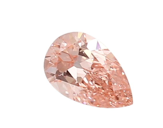 0.5 Carat PINK VS1 Pear Lab Diamond