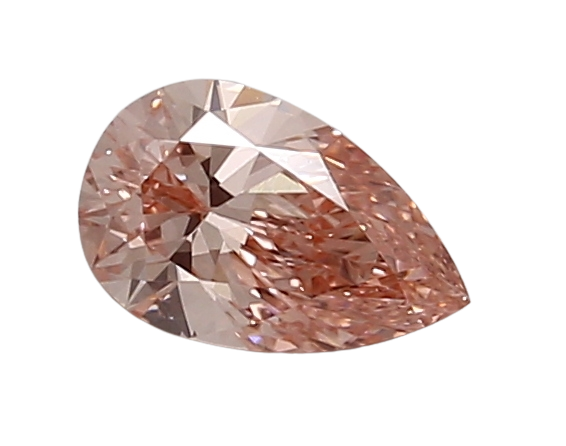 0.72 Carat PINK VVS2 Pear Lab Diamond