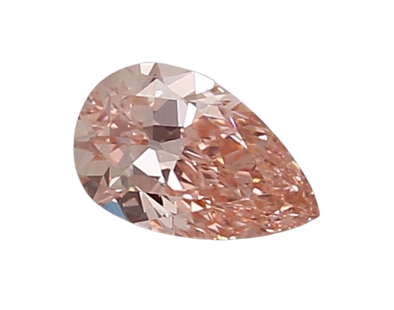 0.58 Carat PINK VVS2 Pear Lab Diamond
