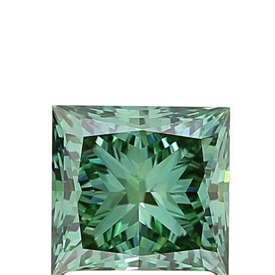 1.7 Carat GREEN VS1 Princess Lab Diamond