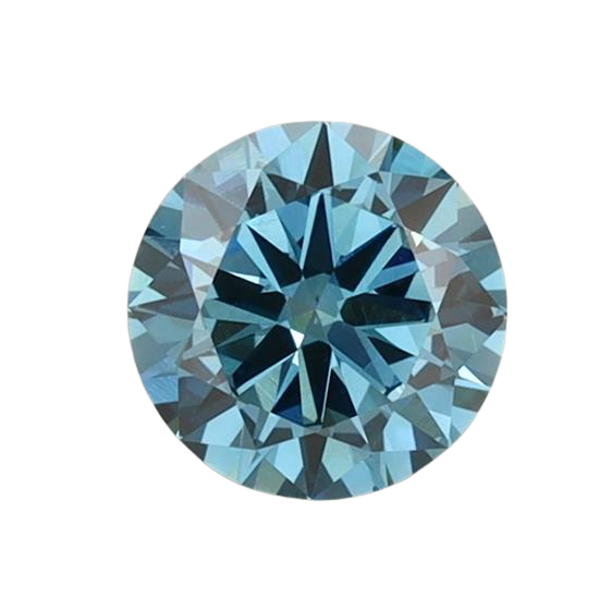 0.79 Carat BLUE VS2 Round Lab Diamond