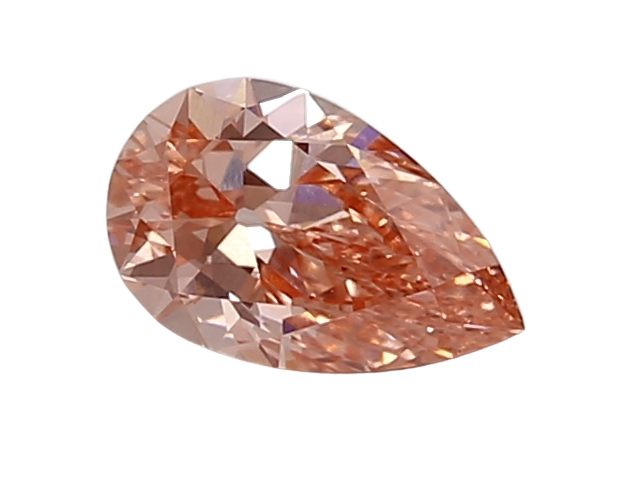 0.52 Carat PINK VS1 Pear Lab Diamond