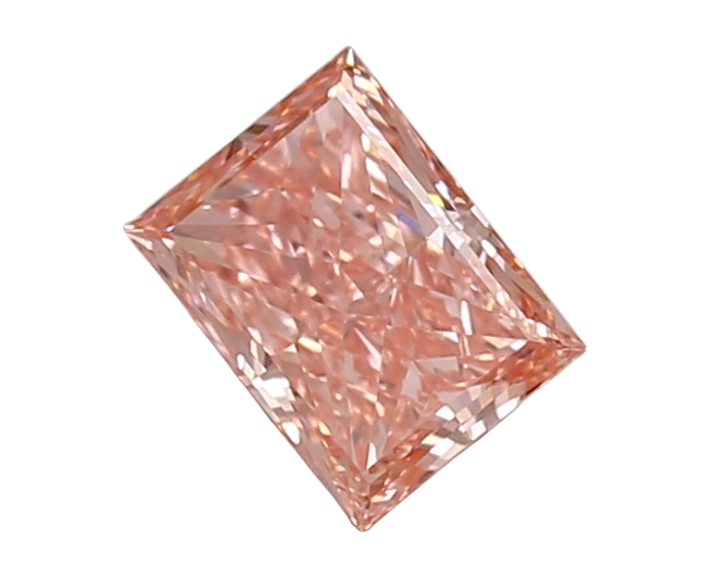 0.6 Carat PINK VVS2 Princess Lab Diamond