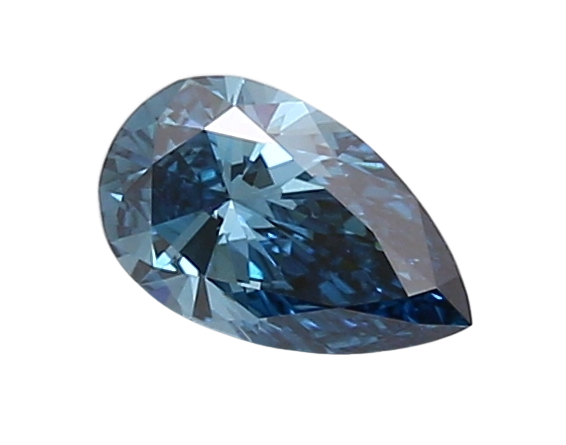 0.75 Carat BLUE VVS2 Pear Lab Diamond