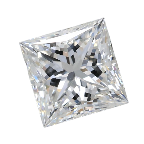 3.09 Carat F VVS2 Princess Lab Diamond