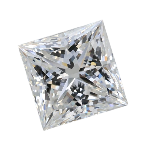 3.08 Carat F VVS2 Princess Lab Diamond