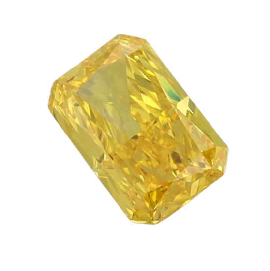 0.78 Carat YELLOW VVS2 Radiant Lab Diamond