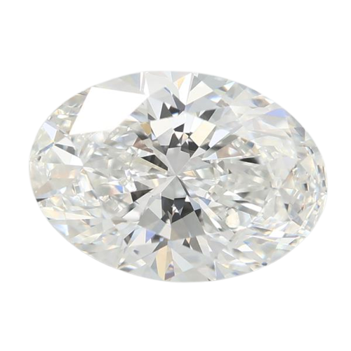 3.08 Carat F VVS2 Oval Lab Diamond