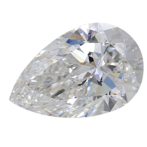 3.42 Carat F VVS2 Pear Lab Diamond
