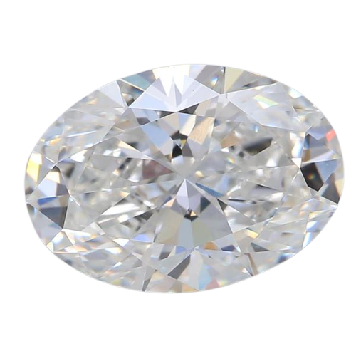 3.05 Carat F VVS2 Oval Lab Diamond