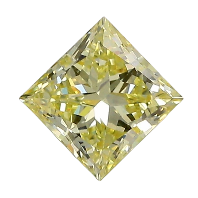 1.03 Carat YELLOW VS1 Princess Lab Diamond