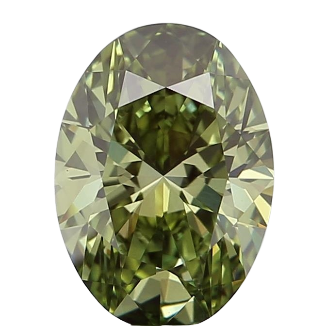 1.04 Carat GREEN VS1 Oval Lab Diamond