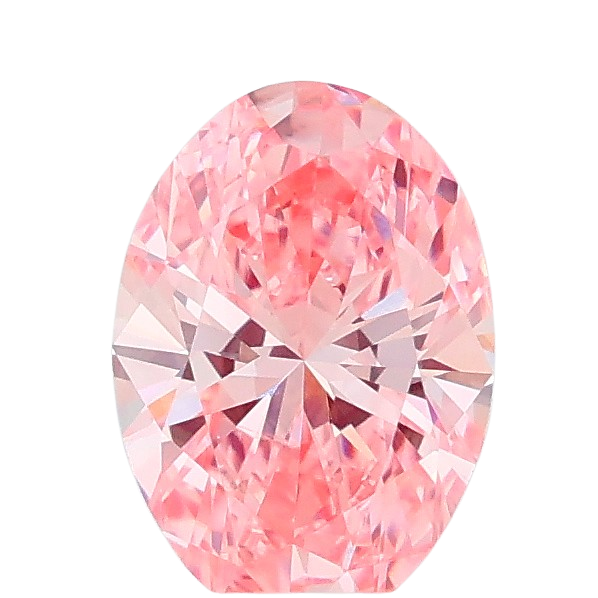 0.58 Carat PINK VS1 Oval Lab Diamond