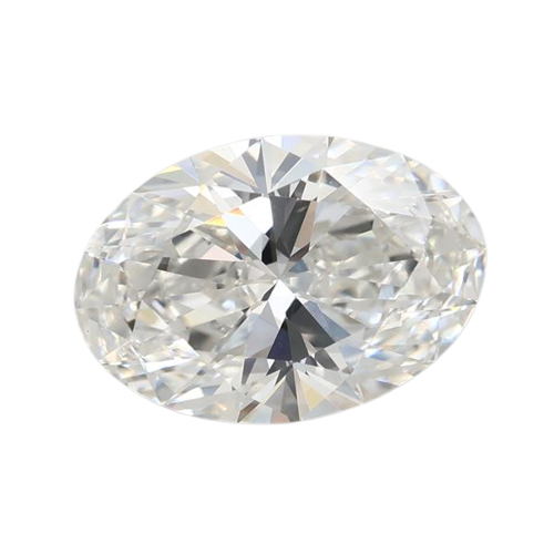 3.07 Carat F VVS2 Oval Lab Diamond
