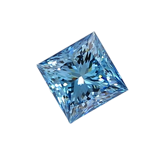 1.64 Carat BLUE VS2 Princess Lab Diamond