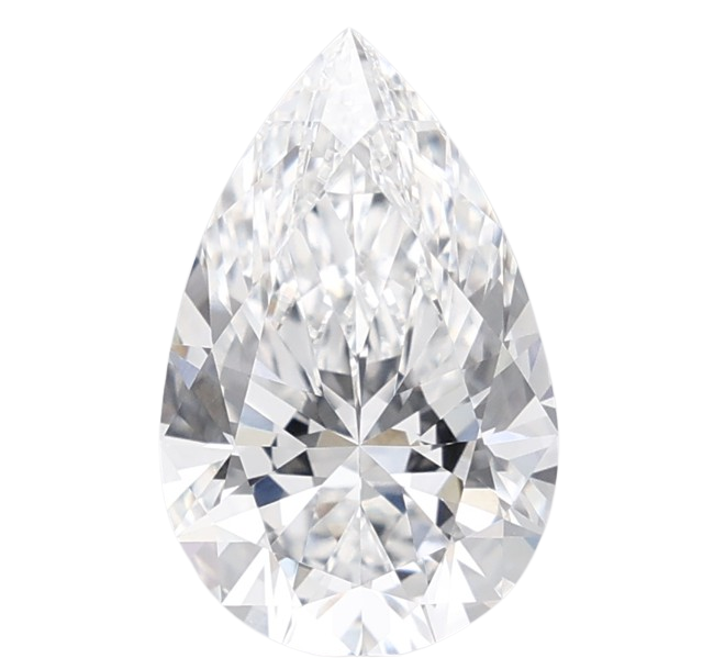 3 Carat F VVS2 Pear Lab Diamond