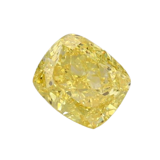 0.71 Carat YELLOW VVS2 Elongated Cushion Lab Diamond