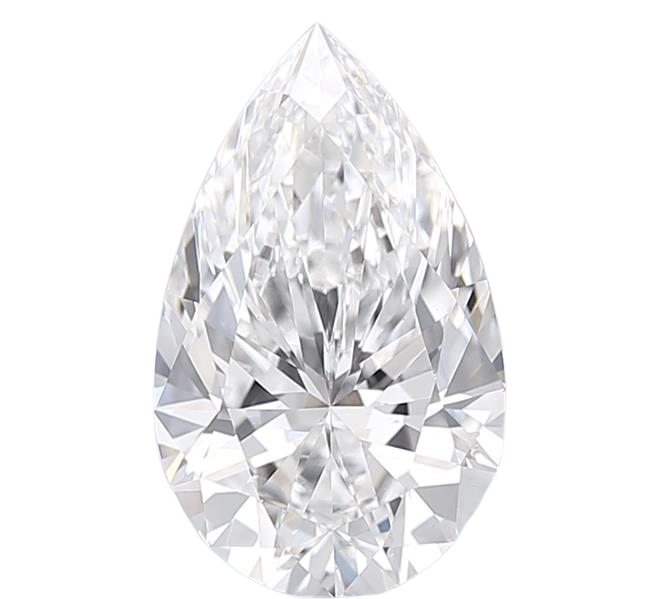 3 Carat F VVS2 Pear Lab Diamond