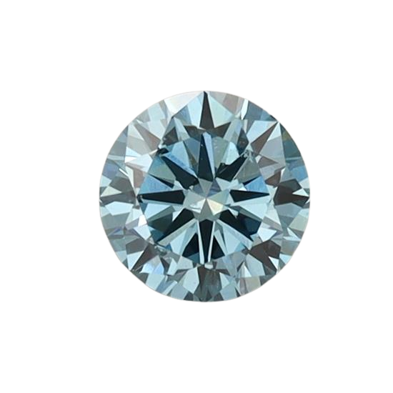 0.53 Carat BLUE VS1 Round Lab Diamond