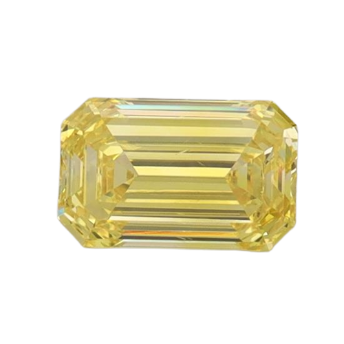 0.84 Carat YELLOW VS2 Emerald Lab Diamond