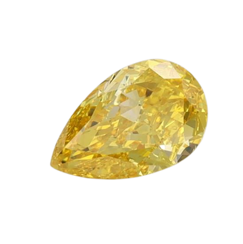 0.7 Carat YELLOW VS2 Pear Lab Diamond